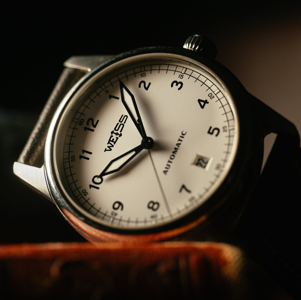 38mm Automatic Standard Issue Field Watch with Date - White Dial