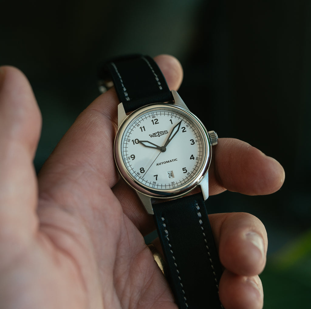 38mm Automatic Standard Issue Field Watch with Date - White Dial