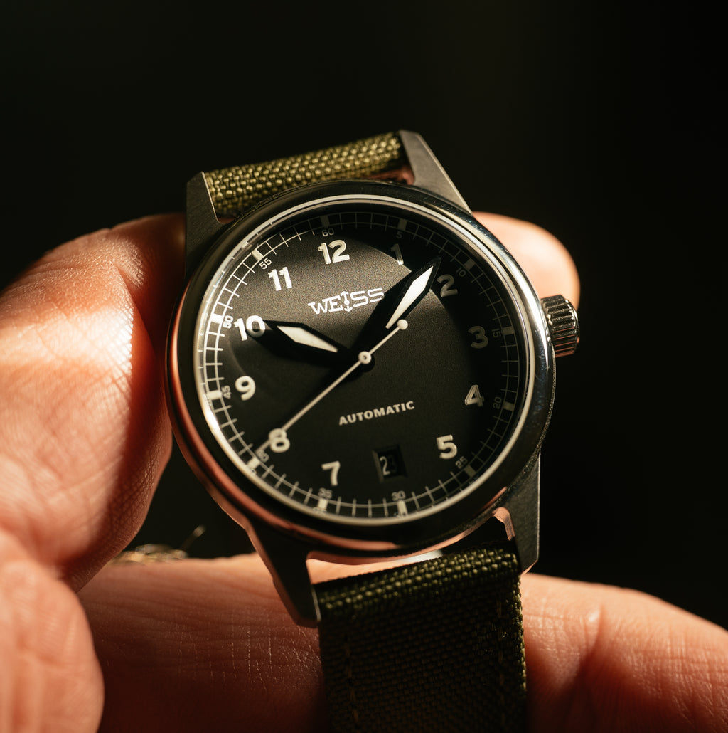 38mm Automatic Standard Issue Field Watch with Date - Black Dial