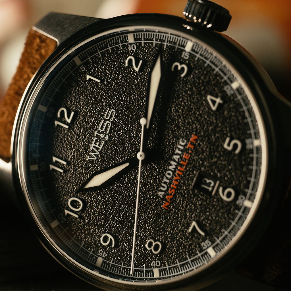 *Limited Edition* 42mm Automatic Standard Issue Field Watch with Date: Textured Black Dial