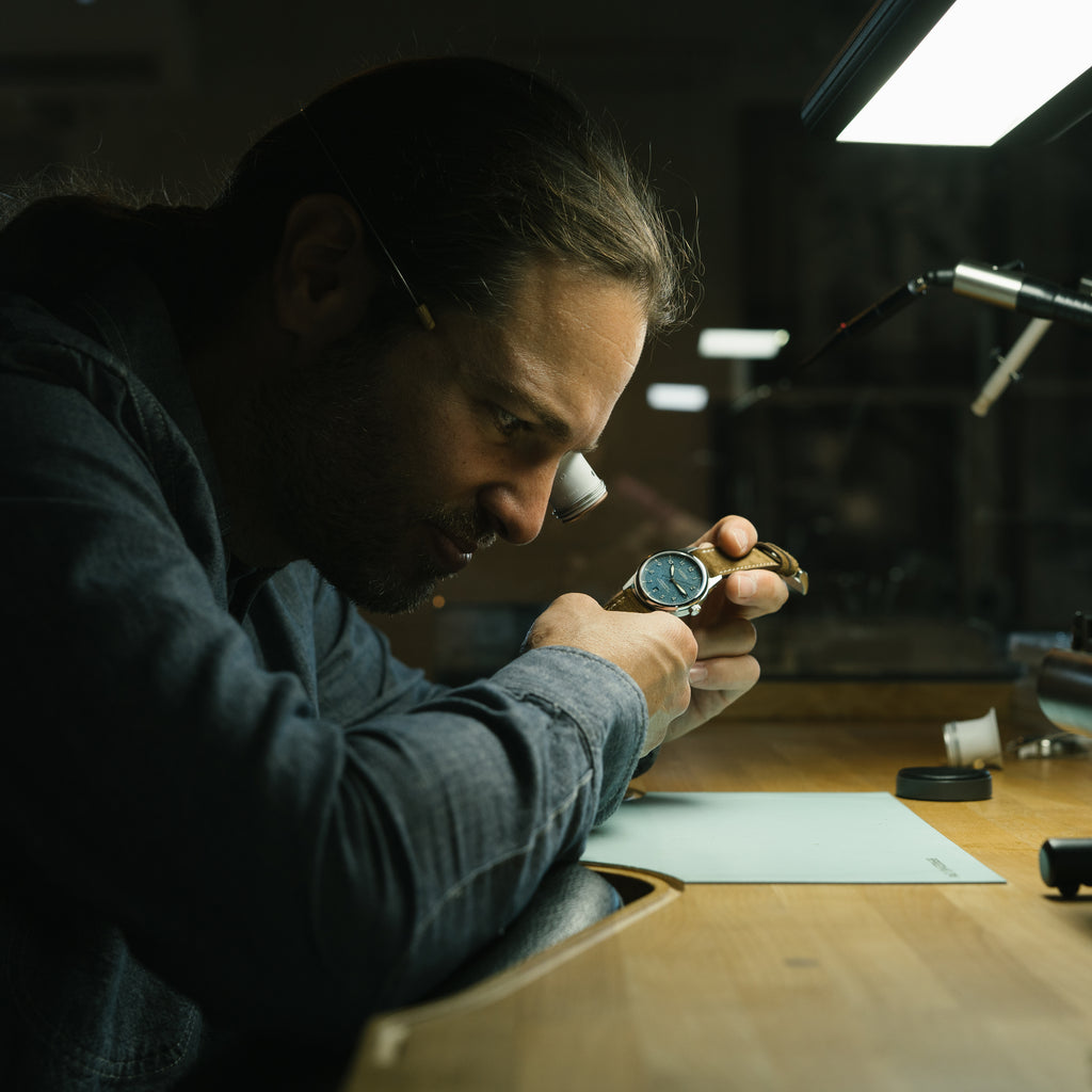 *Limited Edition* 38mm Automatic Standard Issue Field Watch with Date: Textured Denim Dial