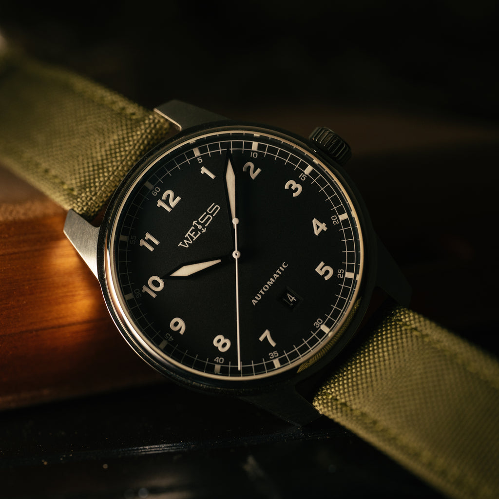 42mm Automatic Standard Issue Field Watch with Date - Black Dial