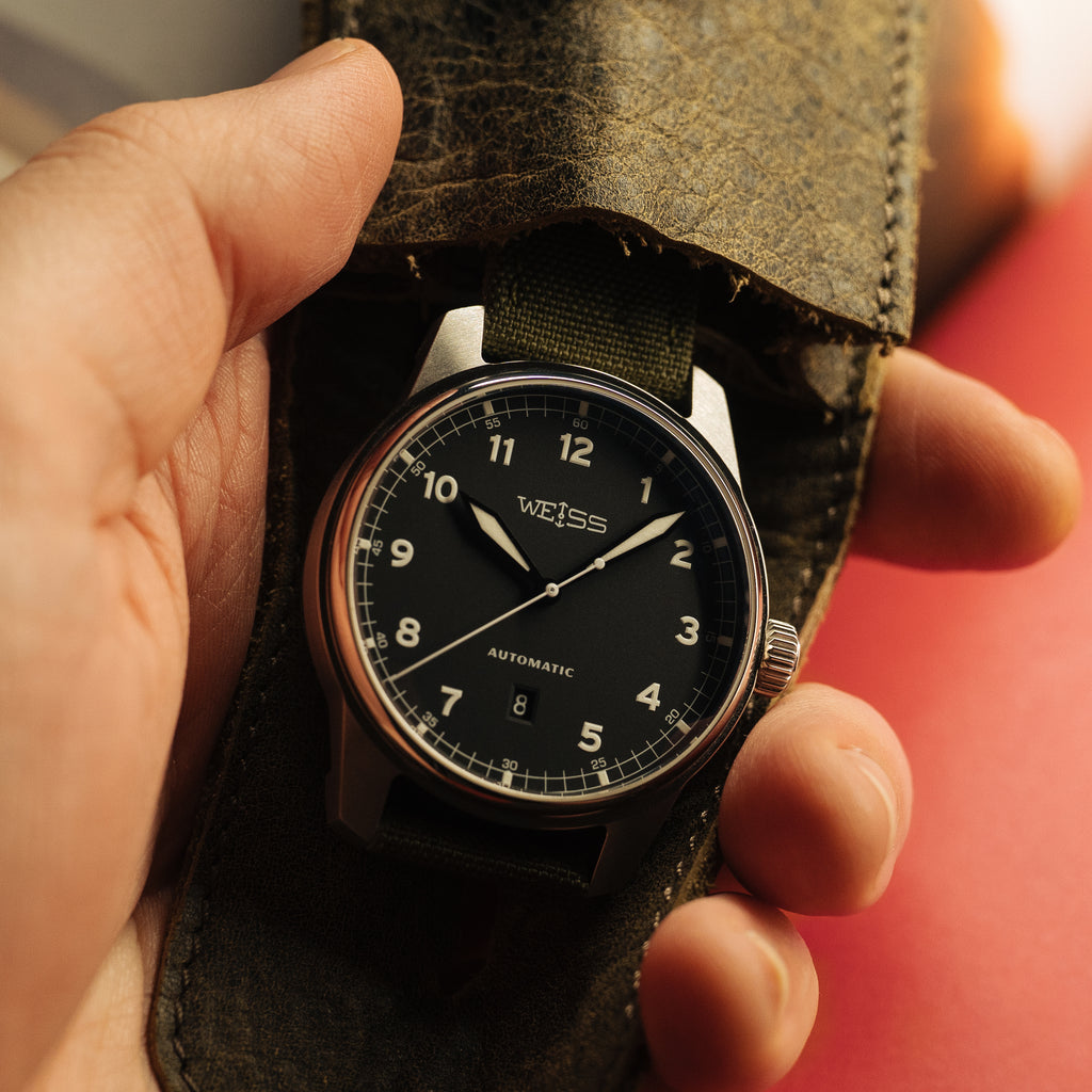42mm Automatic Standard Issue Field Watch with Date - Black Dial