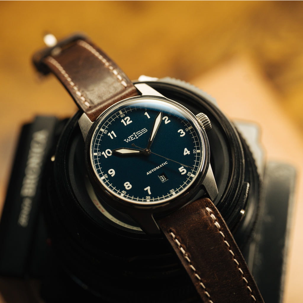 42mm Automatic Standard Issue Field Watch with Date - Blue Dial
