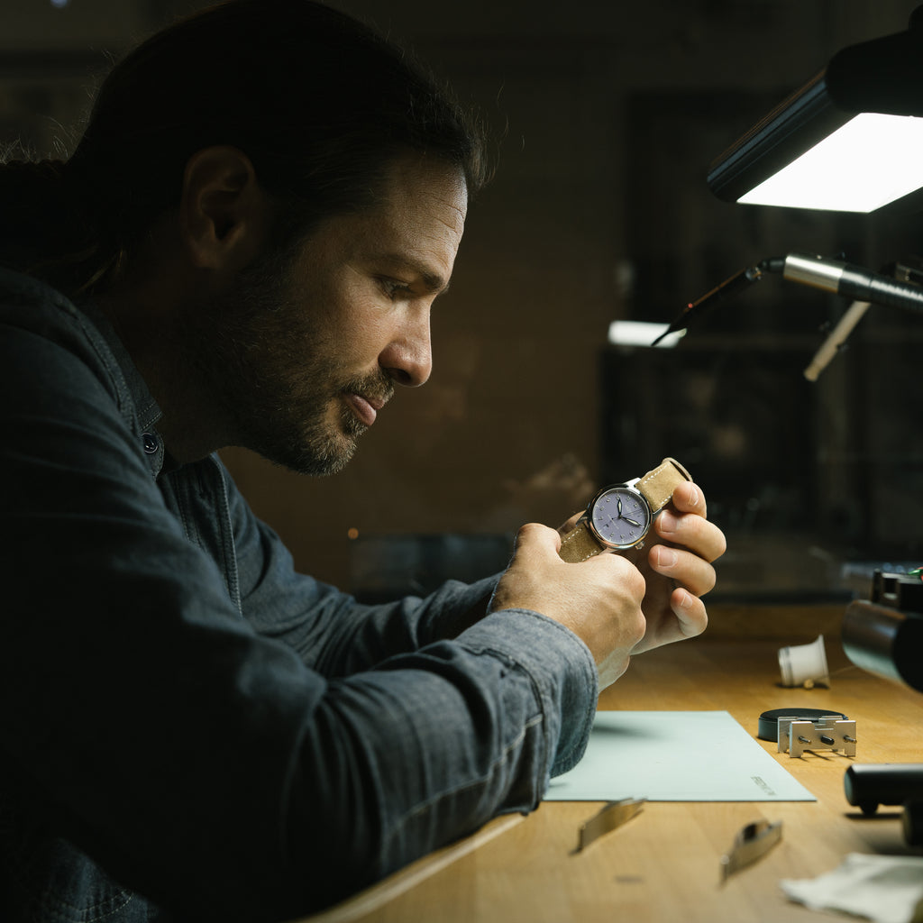 *Limited Edition* 38mm Automatic Standard Issue Field Watch with Date: Lavender Dial