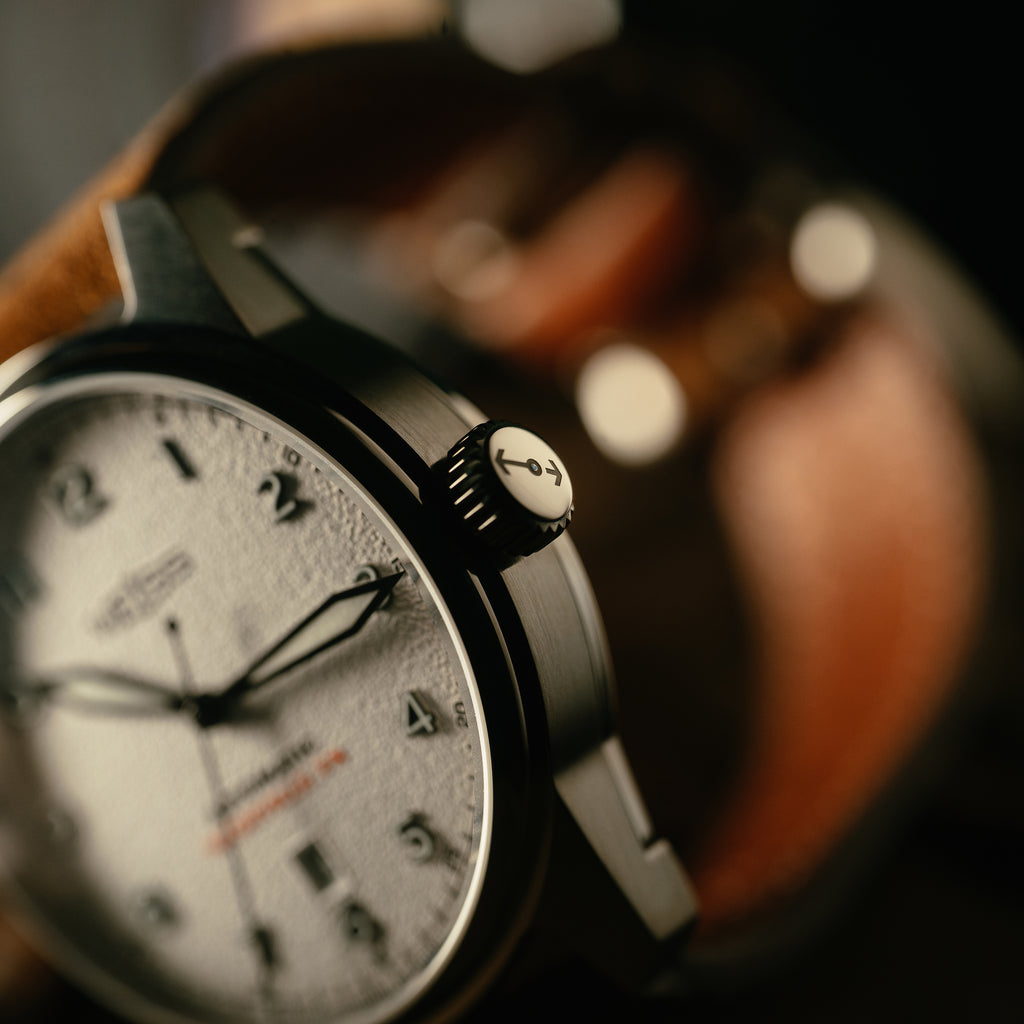 *Limited Edition* 42mm Automatic Standard Issue Field Watch with Date: Textured White Dial
