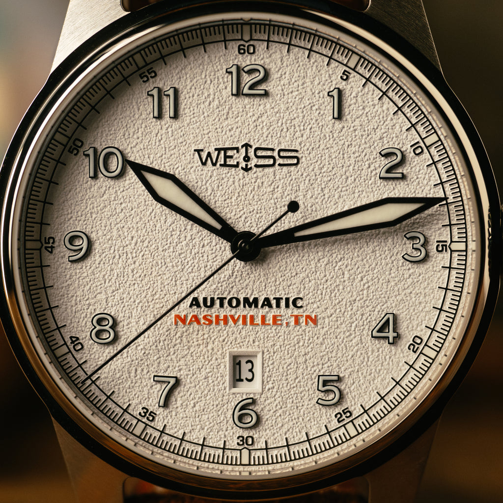 *Limited Edition* 42mm Automatic Standard Issue Field Watch with Date: Textured White Dial
