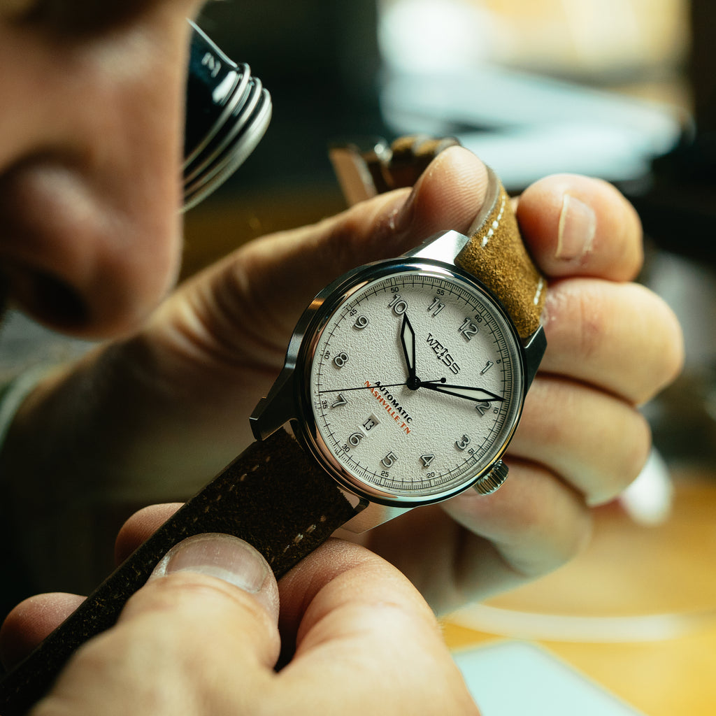 *Limited Edition* 42mm Automatic Standard Issue Field Watch with Date: Textured White Dial