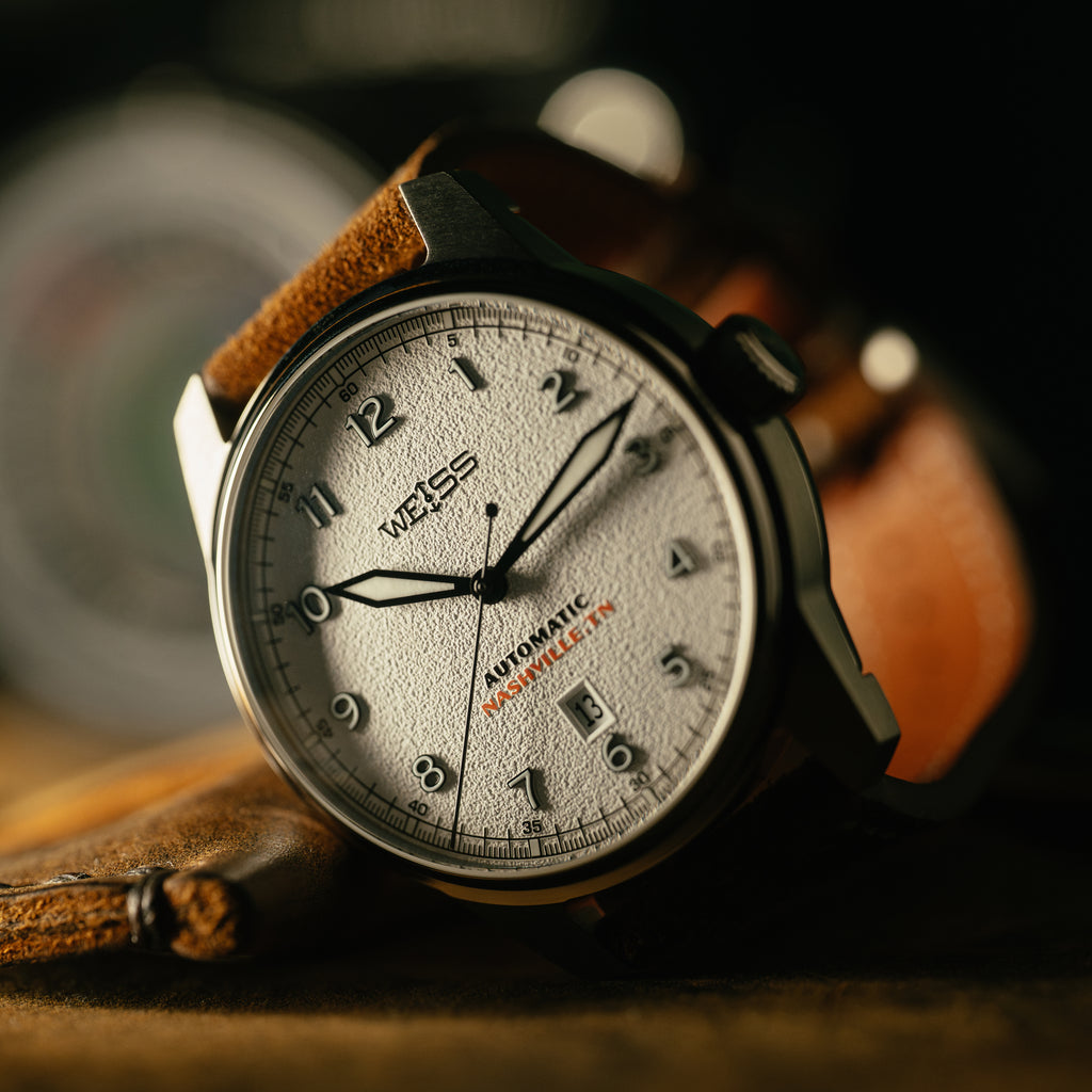 *Limited Edition* 42mm Automatic Standard Issue Field Watch with Date: Textured White Dial