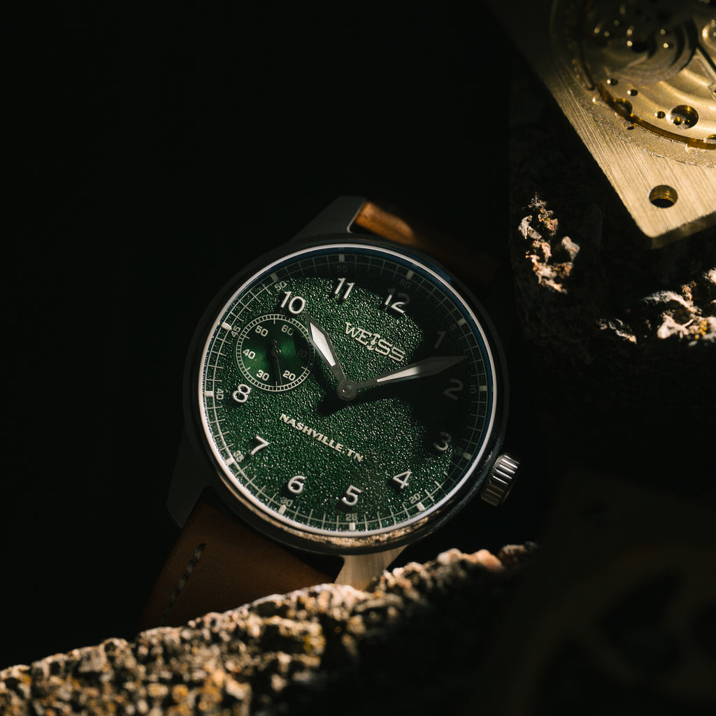 *Limited Edition* Titanium 42mm Standard Issue Field Watch: Textured British Racing Green