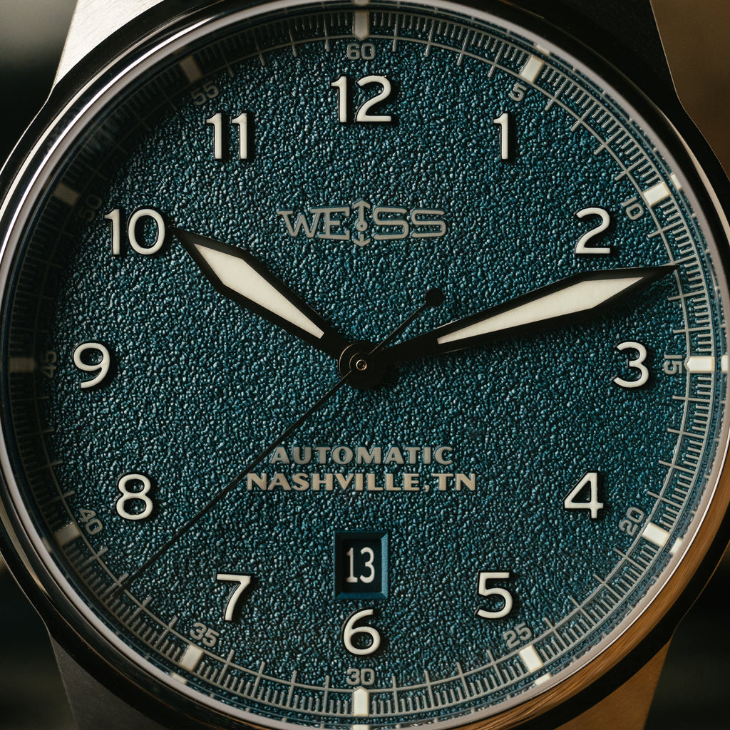 *Limited Edition* 42mm Automatic Standard Issue Field Watch with Date: Textured Denim Dial