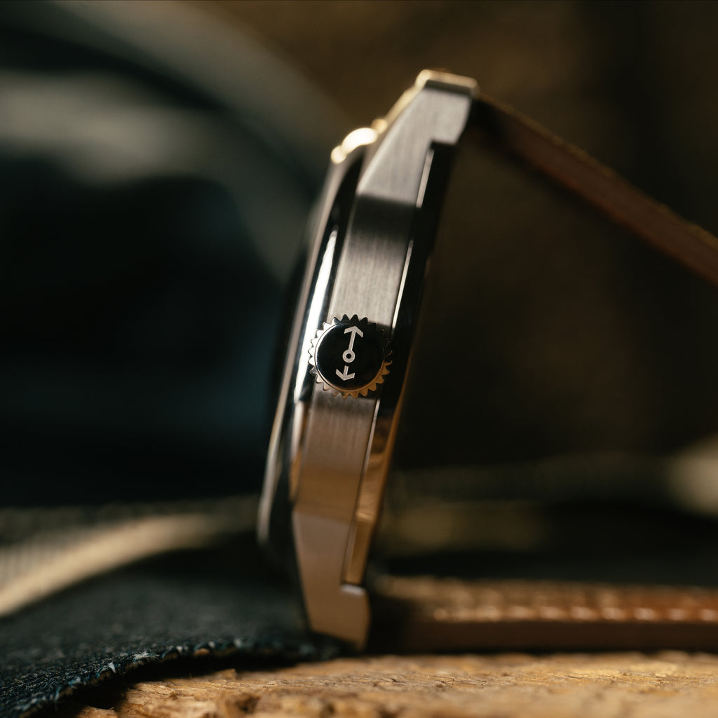 *Limited Edition* 42mm Automatic Standard Issue Field Watch with Date: Textured Denim Dial