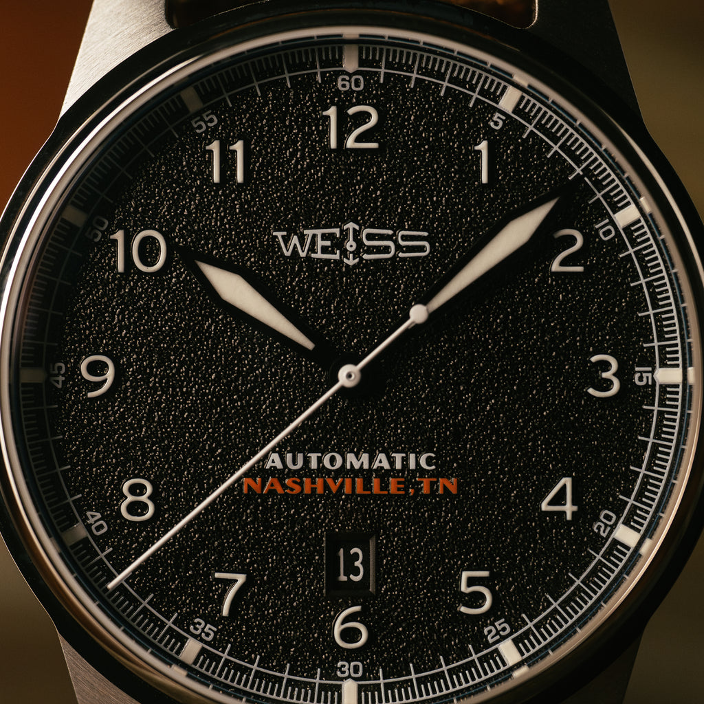 *Limited Edition* 42mm Automatic Standard Issue Field Watch with Date: Textured Black Dial