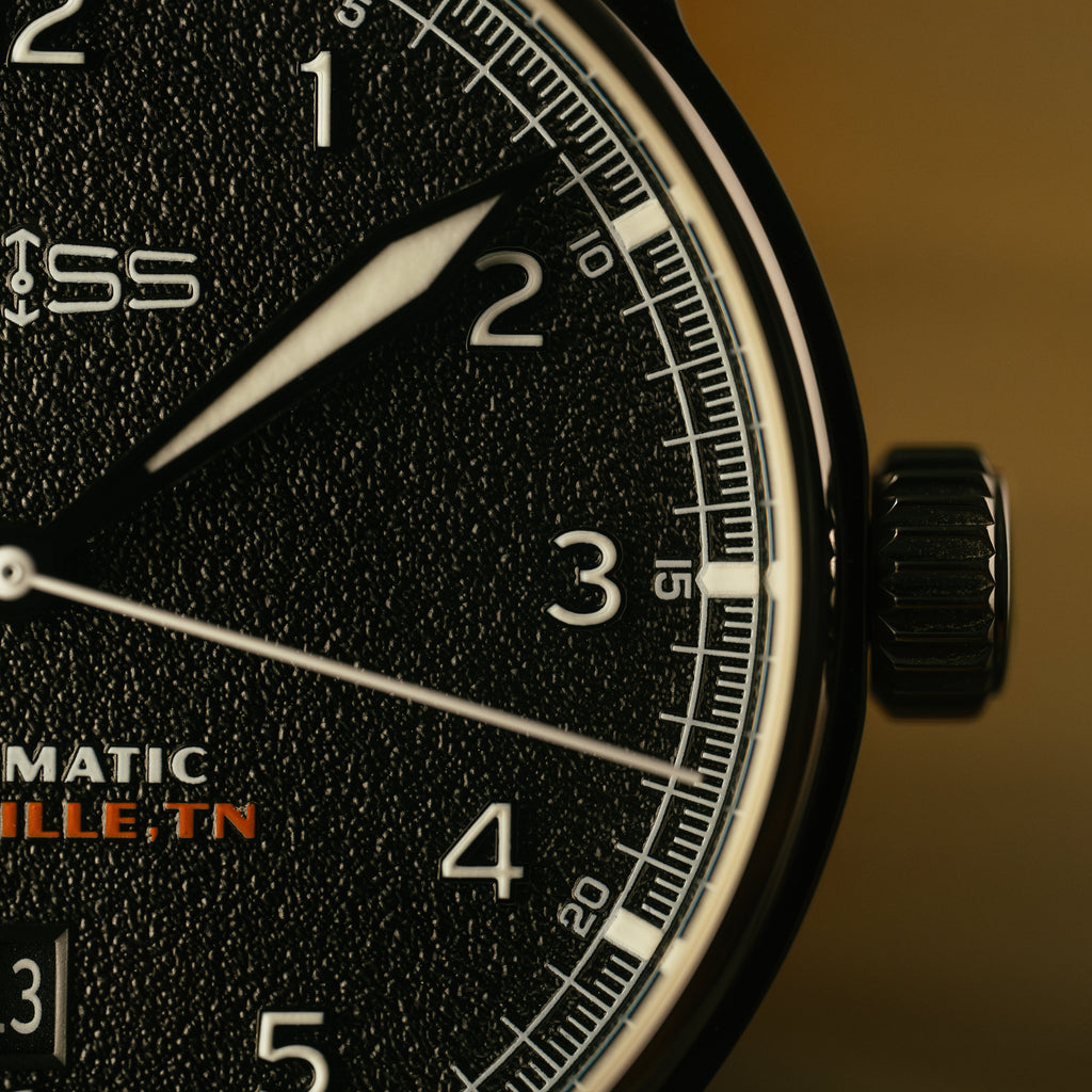 *Limited Edition* 42mm Automatic Standard Issue Field Watch with Date: Textured Black Dial