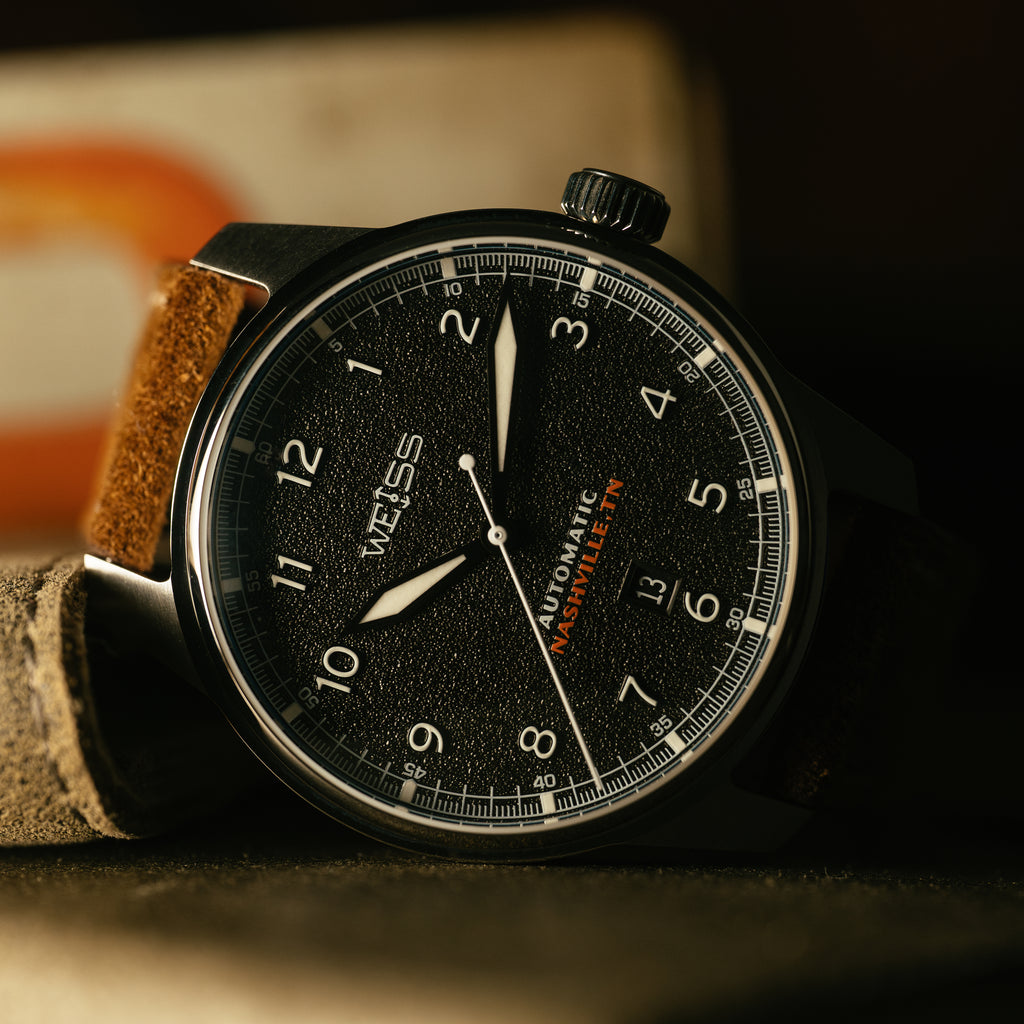 *Limited Edition* 42mm Automatic Standard Issue Field Watch with Date: Textured Black Dial