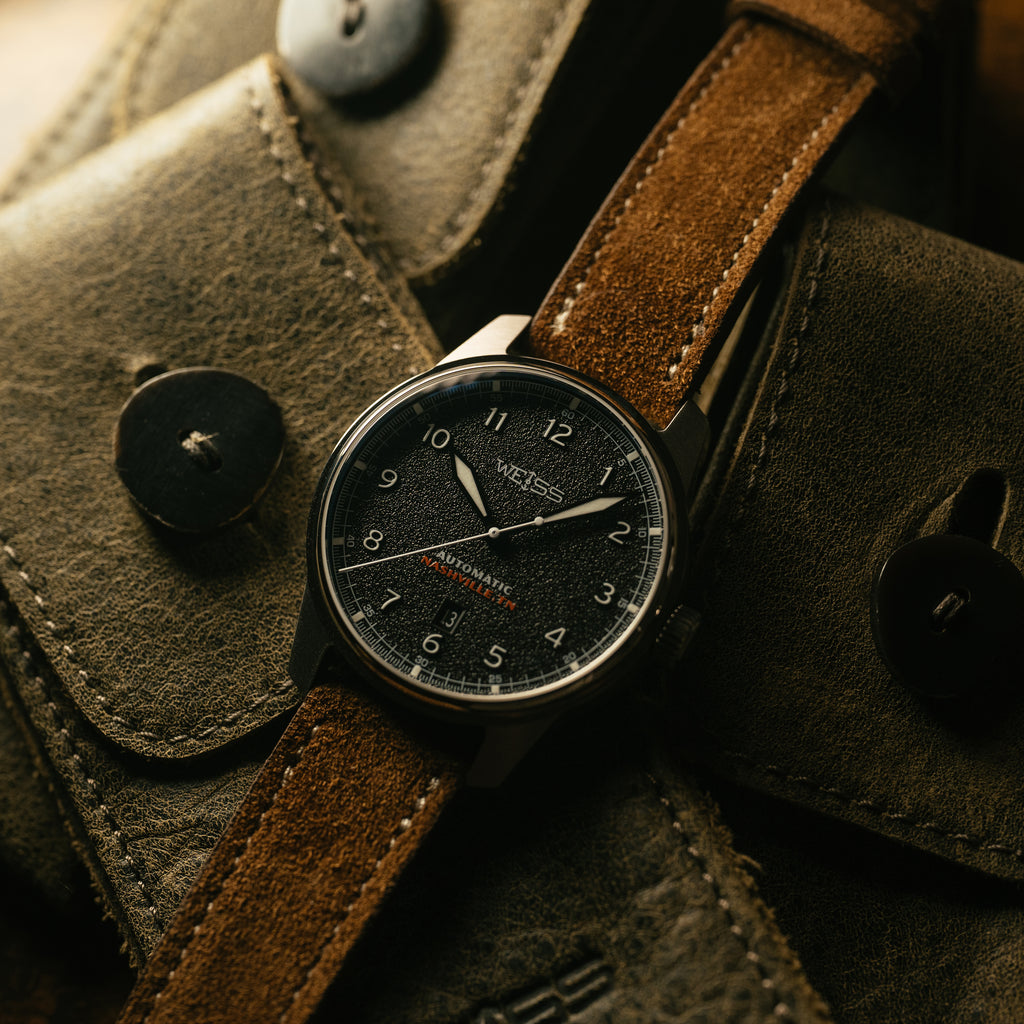 *Limited Edition* 42mm Automatic Standard Issue Field Watch with Date: Textured Black Dial