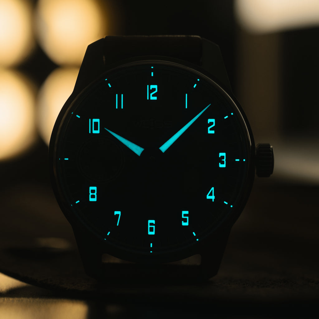 *Limited Edition* Titanium Gauge Series 42mm Standard Issue Field Watch: Arles Blue