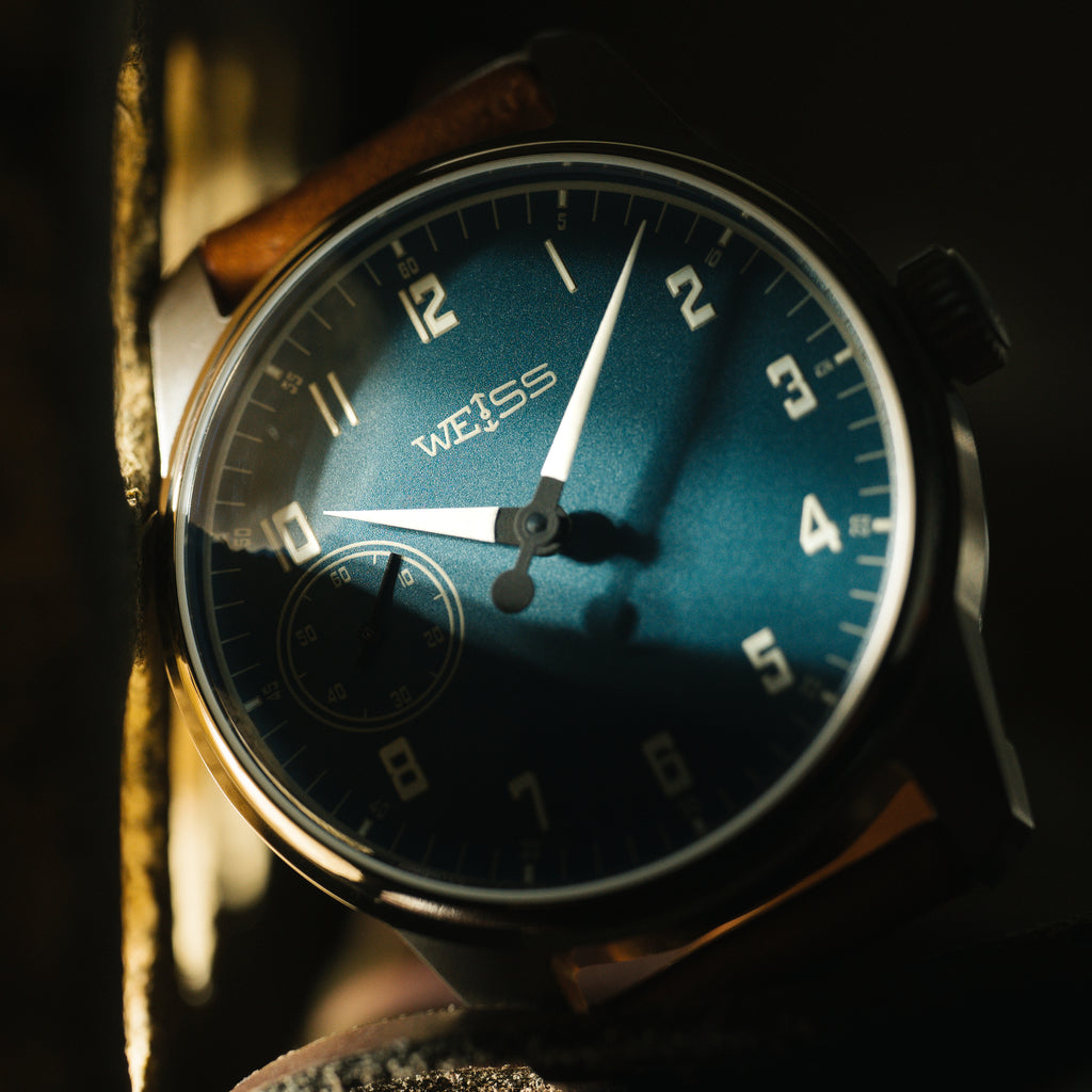 *Limited Edition* Titanium Gauge Series 42mm Standard Issue Field Watch: Arles Blue